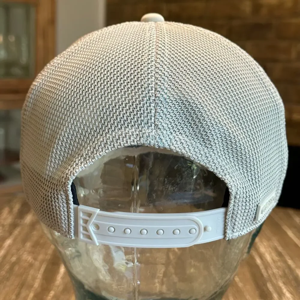 Melin Odysea Hydro Adventure Club SnapBack Hat Cream White Mesh Trucker Small